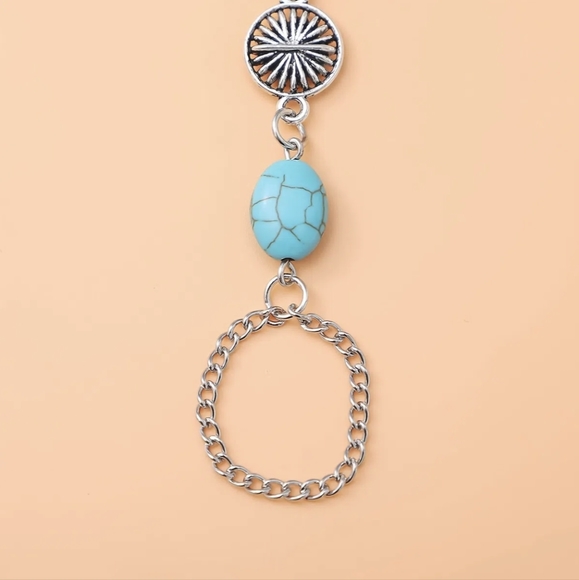 Vintage Style Fashion Silver Polished Anklet,Bohemian Toe & Ankle Foot Chain - Picture 3 of 5